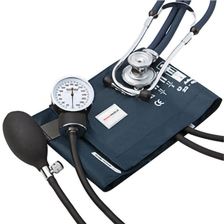 Reusable Aneroid / Stethoscope Set McKesson Brand 23 to 33 cm Adult Cuff Dual Head Sprague Stethoscope Pocket Aneroid - BeHope