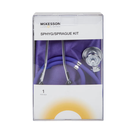 Reusable Aneroid / Stethoscope Set McKesson Brand 23 to 33 cm Adult Cuff Dual Head Sprague Stethoscope Pocket Aneroid