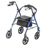 Four Wheel Rollator Rolling Walker with Fold Up Removable Back Support