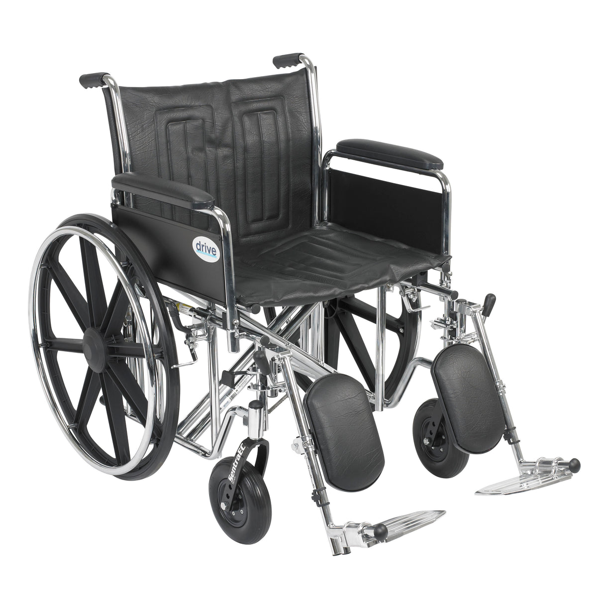 Fauteuil roulant robuste Sentra EC, accoudoirs complets amovibles, repose-jambes élévateurs, siège de 22 po