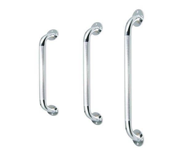 Chrome Knurled Grab Bar, 18" - BeHope