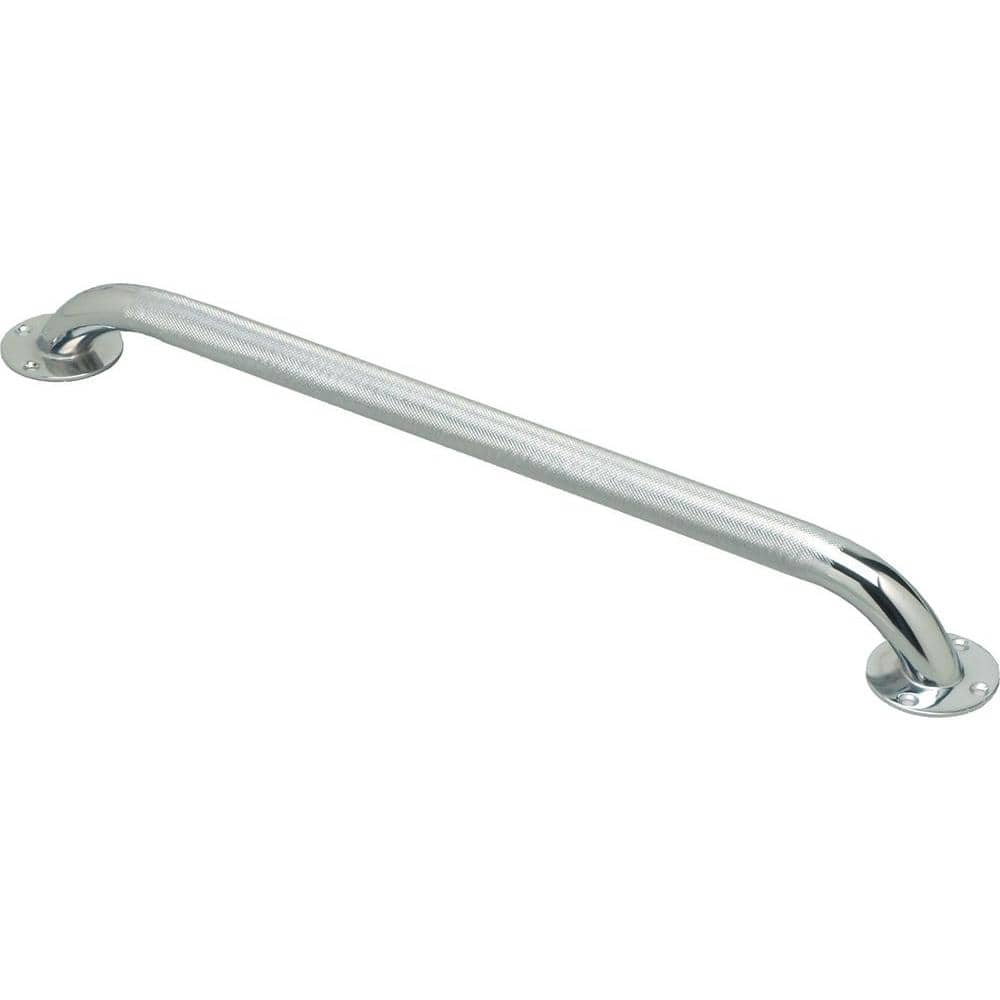 Chrome Knurled Grab Bar, 18" - BeHope