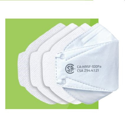 Flat-fold Q-100 Non-powered Air-purifying N95 Respirator Extra Small White - Pack Of 10 - Behope