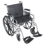 Sentra Ec Heavy Duty Wheelchair, Detachable Desk Arms, Swing Away Footrests, 24" Seat - BeHope