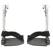 Chrome Swing Away Footrests with Aluminum Footplates, 1 Pair - BeHope