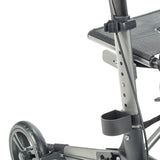 Compact Folding Rollator Rolling Walker, Grey/Black - BeHope