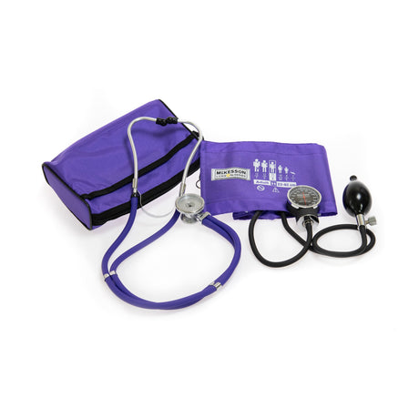 Reusable Aneroid / Stethoscope Set McKesson Brand 23 to 33 cm Adult Cuff Dual Head Sprague Stethoscope Pocket Aneroid - BeHope