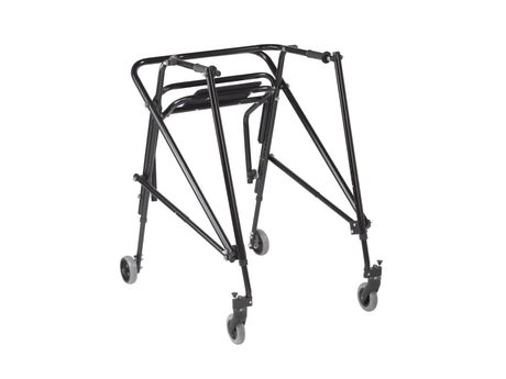 Nimbo 2G Lightweight Posterior Walker with Seat, Extra Large, Emperor Black - BeHope