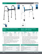 Deluxe, Trigger Release Folding Walker - BeHope