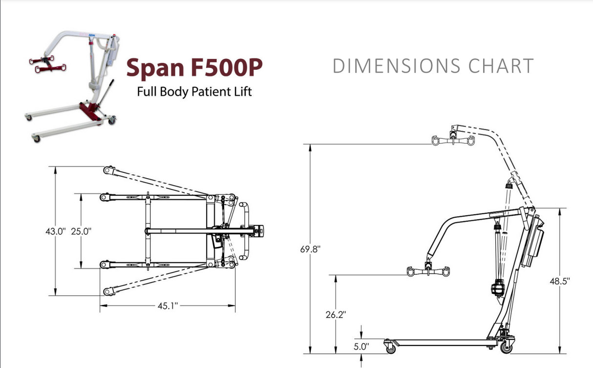 Elevador de cuerpo completo para pacientes F500P