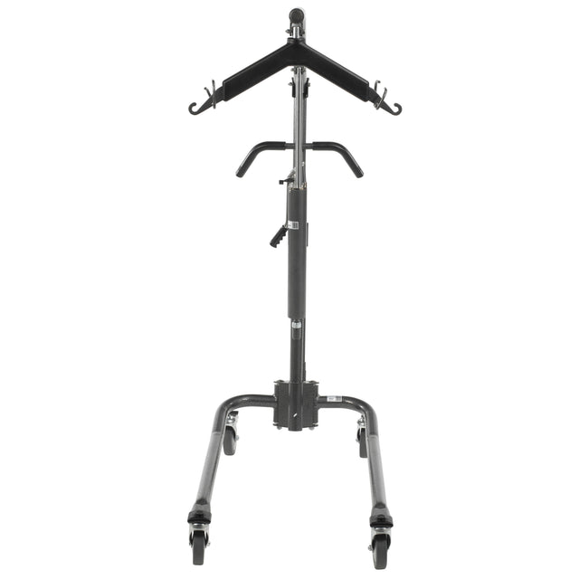 Hydraulic Patient Lift With Six Point Cradle, 5" Casters, Silver Vein - BeHope