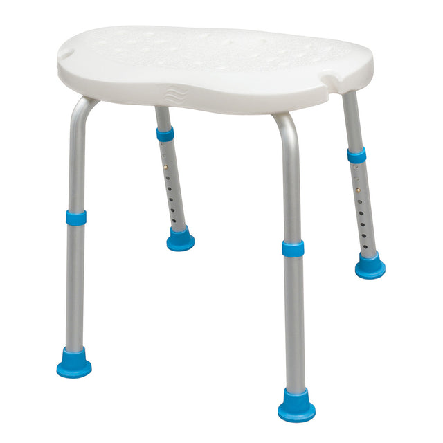 Adjustable Bath And Shower Chair With Non-slip Comfort Seat, White - BeHope