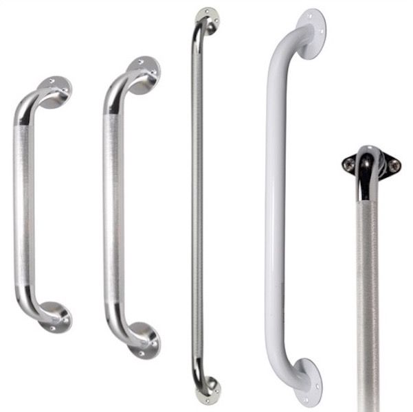 Powder Coated Grab Bar, White - BeHope