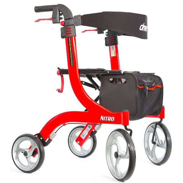 Nitro Euro Style Rollator Rolling Walker, Tall - BeHope