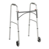 Folding Junior Walker, Two Button With 5" Wheels - BeHope