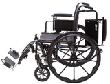 Cruiser Iii Light Weight Wheelchair With Flip Back Removable Arms, Desk Arms, Elevating Leg Rests, 18" Seat - BeHope