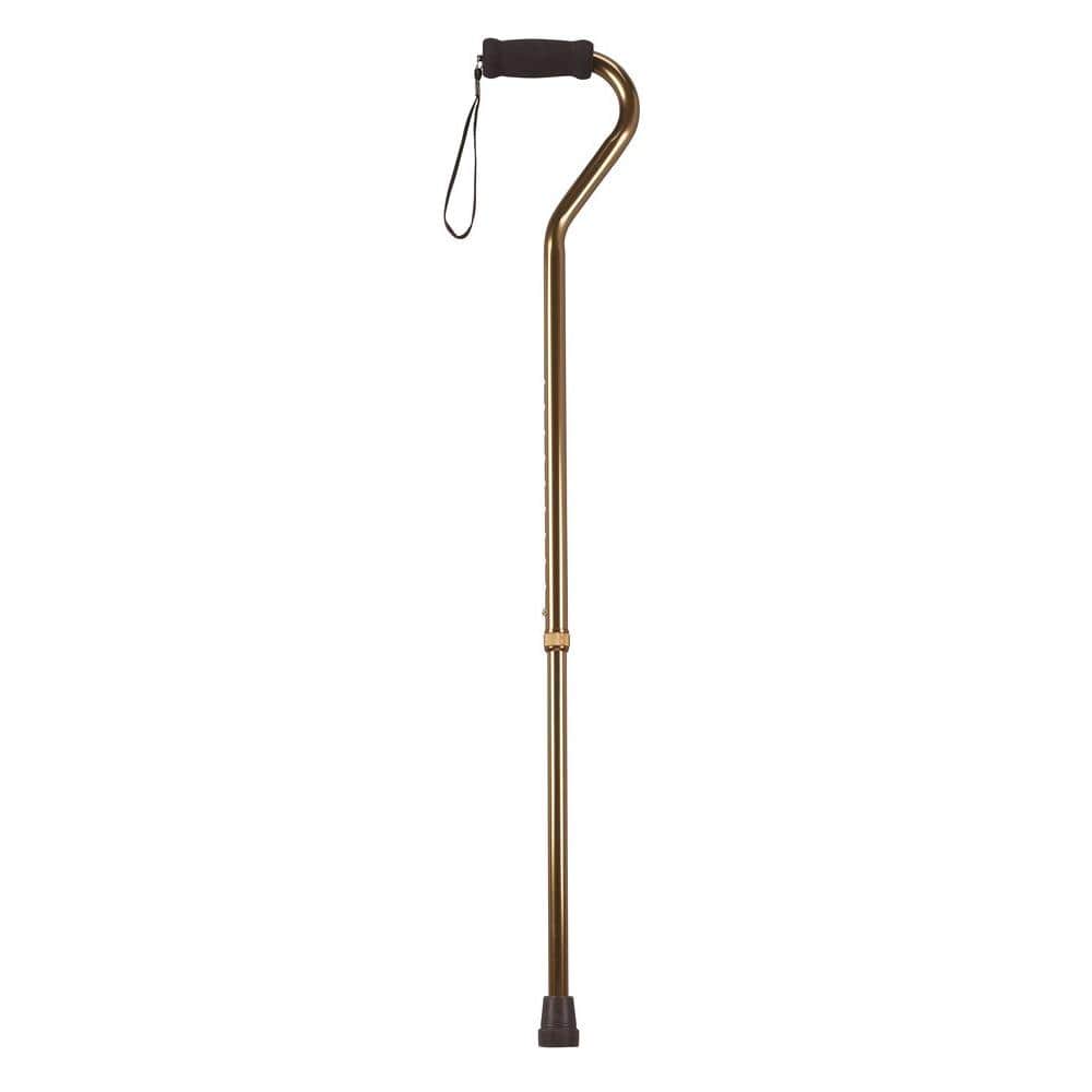 Foam Grip Offset Handle Walking Cane, Bronze - BeHope