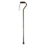 Foam Grip Offset Handle Walking Cane, Bronze - BeHope