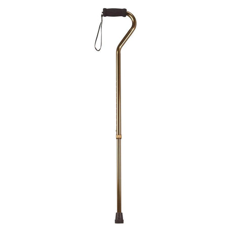 Foam Grip Offset Handle Walking Cane, Bronze - BeHope