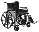 Sentra Ec Heavy Duty Wheelchair, Detachable Full Arms, Elevating Leg Rests, 24" Seat - BeHope