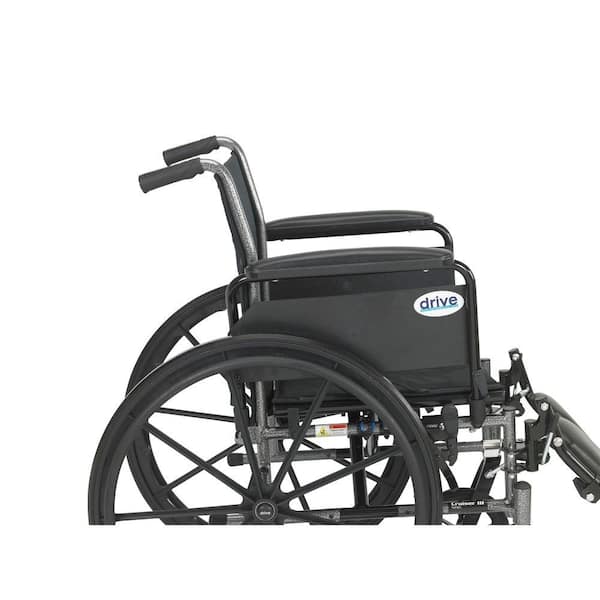 Cruiser Iii Light Weight Wheelchair With Flip Back Removable Arms, Full Arms, Swing Away Footrests, 16" Seat - BeHope