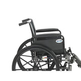 Cruiser Iii Light Weight Wheelchair With Flip Back Removable Arms, Full Arms, Swing Away Footrests, 16" Seat - BeHope