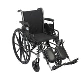Cruiser Iii Light Weight Wheelchair With Flip Back Removable Arms, Desk Arms, Elevating Leg Rests, 16" Seat - BeHope