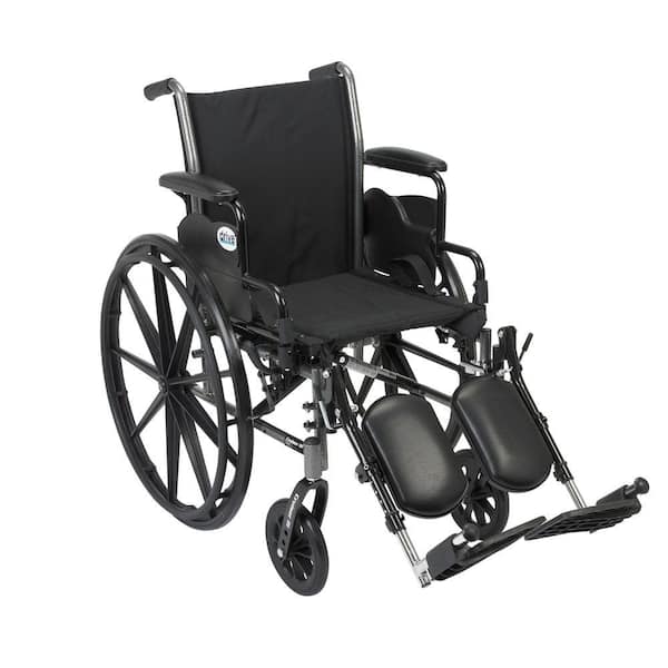 Cruiser Iii Light Weight Wheelchair With Flip Back Removable Arms, Desk Arms, Elevating Leg Rests, 20" Seat - BeHope