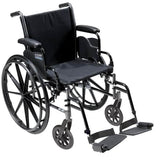 Cruiser Iii Light Weight Wheelchair With Flip Back Removable Arms, Desk Arms, Swing Away Footrests, 16" Seat - BeHope