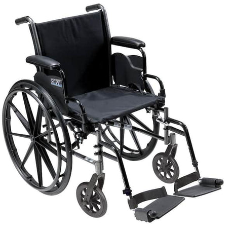 Cruiser Iii Light Weight Wheelchair With Flip Back Removable Arms, Desk Arms, Swing Away Footrests, 16" Seat - BeHope
