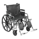 Sentra Ec Heavy Duty Wheelchair, Detachable Full Arms, Elevating Leg Rests, 22" Seat - BeHope