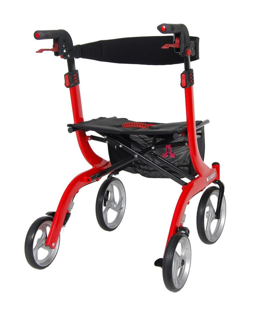 Nitro Euro Style Rollator Rolling Walker, Tall - BeHope