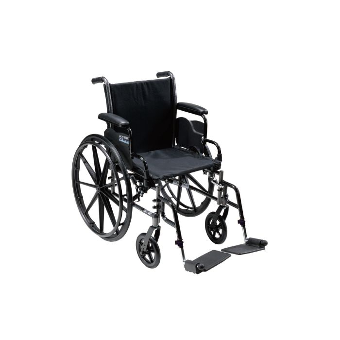 Cruiser Iii Light Weight Wheelchair With Flip Back Removable Arms, Desk Arms, Swing Away Footrests, 16" Seat - BeHope