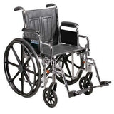 Sentra Ec Heavy Duty Wheelchair, Detachable Full Arms, Swing Away Footrests, 22" Seat - BeHope