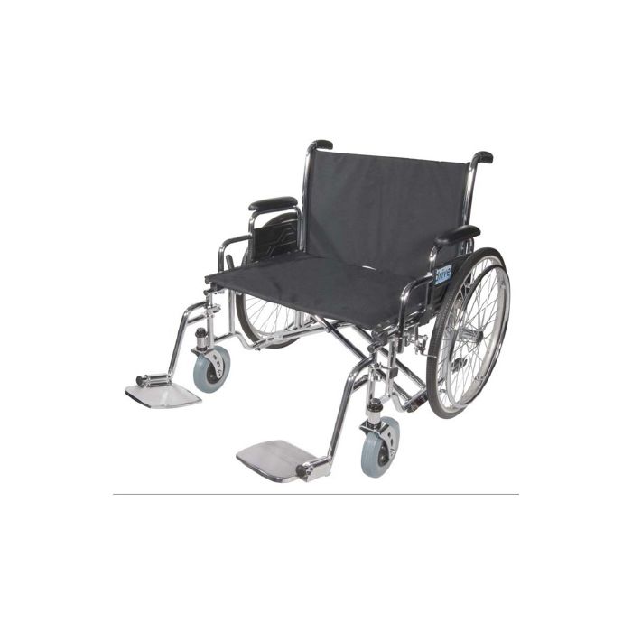 Sentra Ec Heavy Duty Extra Wide Wheelchair, Detachable Full Arms - BeHope