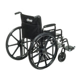 Sentra EC Heavy Duty Wheelchair, Detachable Desk Arms, Swing away Footrests, 20" Seat - BeHope