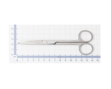 Surgical Scissor 4.5" Straight Sharp-blunt Stainless Steel Floor Grade Single-use In Sterile Package - BeHope