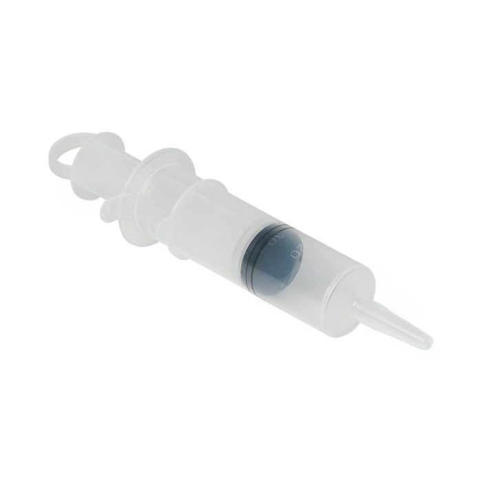 Seringue d'irrigation à piston, 60 ml, graduée en oz et en ml, emballée individuellement, boîte stérile (50 unités)