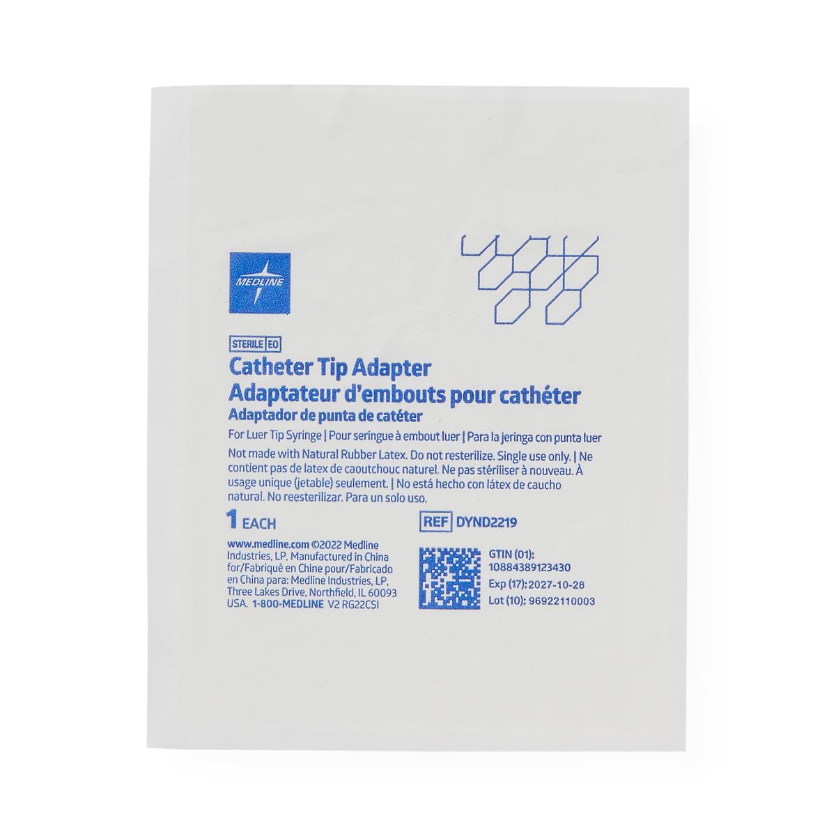 Catheter Syringe Adapter To Connect Syringe To Tubing Sterile Case/100 Each