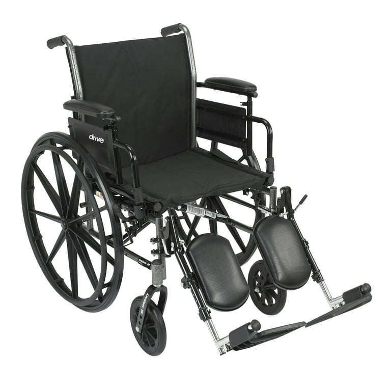 Cruiser Iii Light Weight Wheelchair With Flip Back Removable Arms, Desk Arms, Elevating Leg Rests, 16" Seat - BeHope