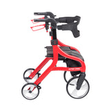 Nitro Sprint Rollator Rolling Walker, Hemi Height, Red