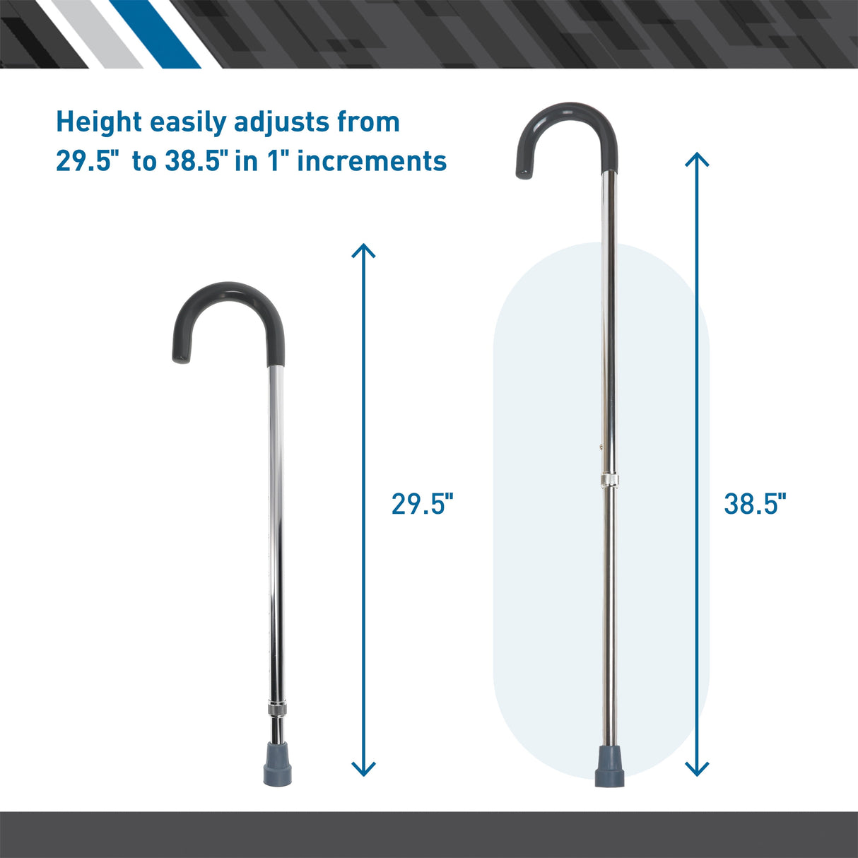 Round-handle Aluminum Cane - BeHope