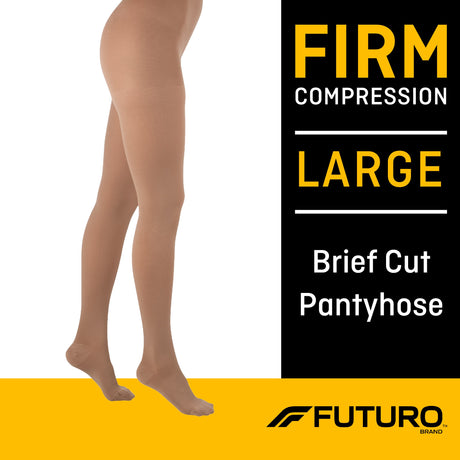 Compression Pantyhose 3M™ Futuro™ Waist High Large Nude Closed Toe