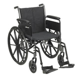 Cruiser Iii Light Weight Wheelchair With Flip Back Removable Arms, Full Arms, Swing Away Footrests, 18" Seat - BeHope