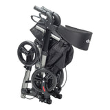 Compact Folding Rollator Rolling Walker, Grey/Black - BeHope