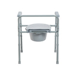 Commode de chevet pliante en acier avec siège profond, gris