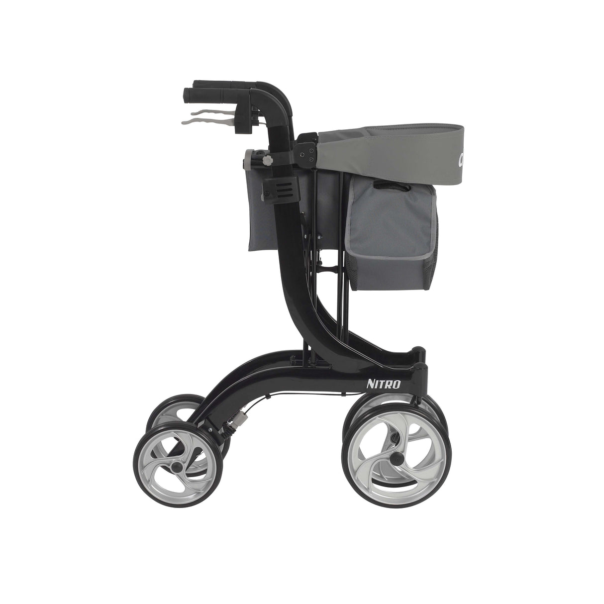 Nitro Euro Style Rollator Rolling Walker, Black