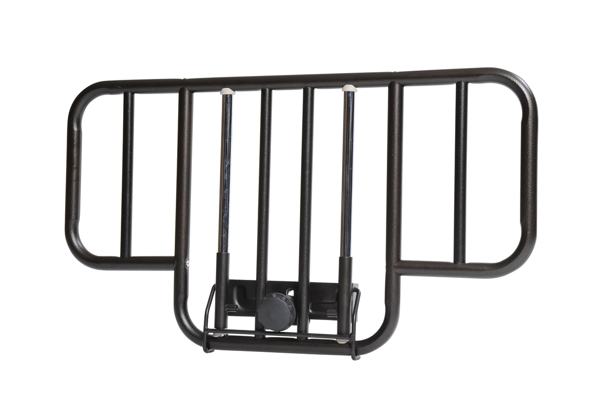 No Gap Half Length Side Bed Rails with Brown Vein Finish - BeHope