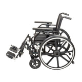 Silla de ruedas Viper Plus GT con apoyabrazos universales, reposapiernas elevables, asiento de 16"