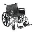 Sentra EC Heavy Duty Wheelchair, Detachable Full Arms, Swing away Footrests, 22" Seat - BeHope